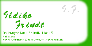 ildiko frindt business card